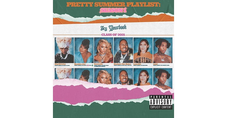 Pretty Summer Playlist album cover with Saweetie and her featured artists.