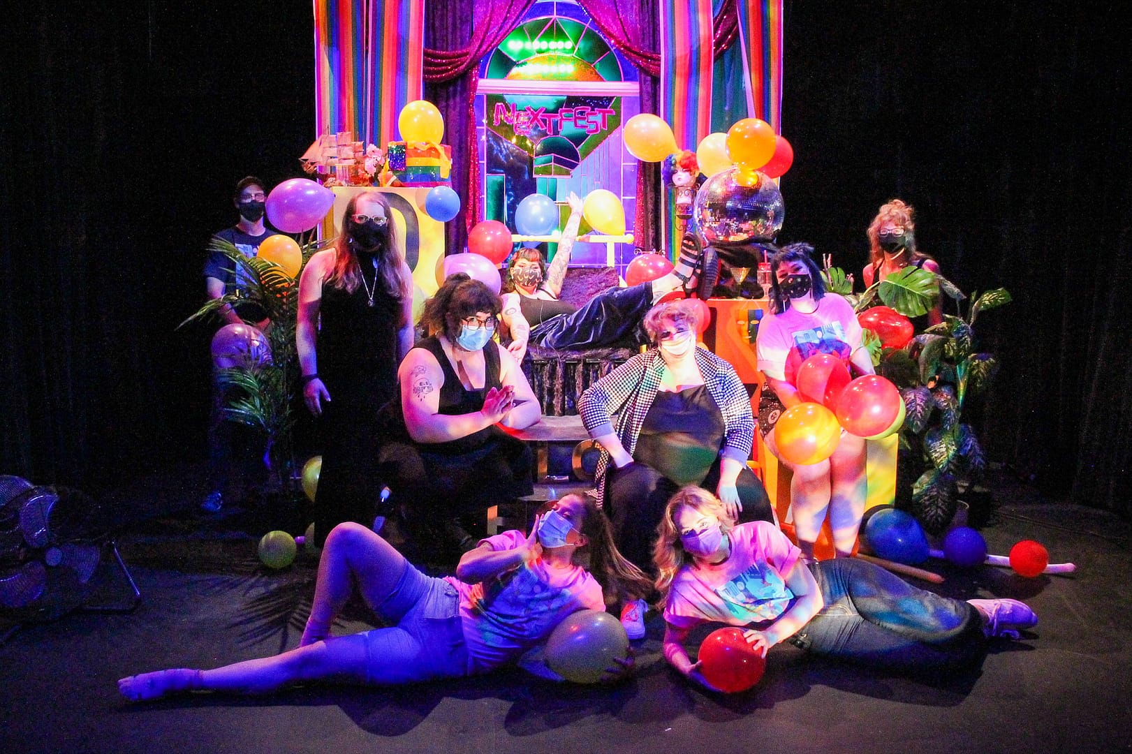 A group of Nextfest performers gather together for a photo.